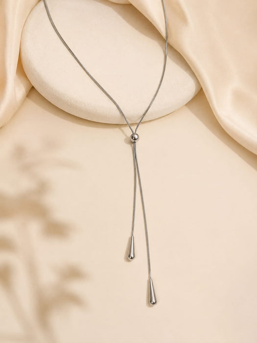 [NECKLACES] Ariel Tear Drop Stainless Steel Necklace - Myella Jewellery