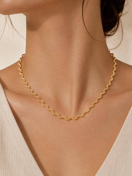 [NECKLACES] Maggie Wavey Stainless Steel Necklace - Myella Jewellery
