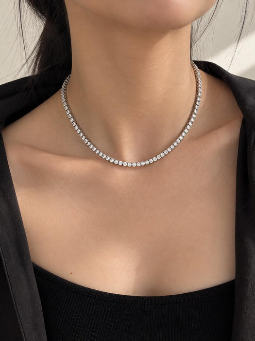 [SIGNATURE] Ella (Tennis Necklace) Silver Stainless Steel - Myella Jewellery