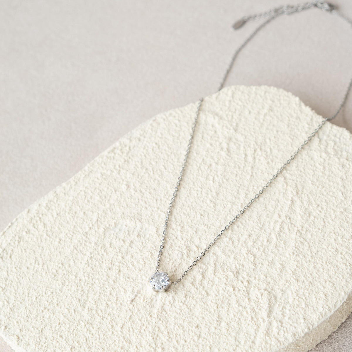 [NECKLACES] Miya Round Diamond Stainless Steel Necklace - Myella Jewellery