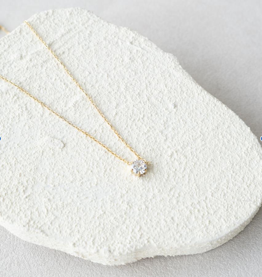 [NECKLACES] Miya Round Diamond Stainless Steel Necklace - Myella Jewellery