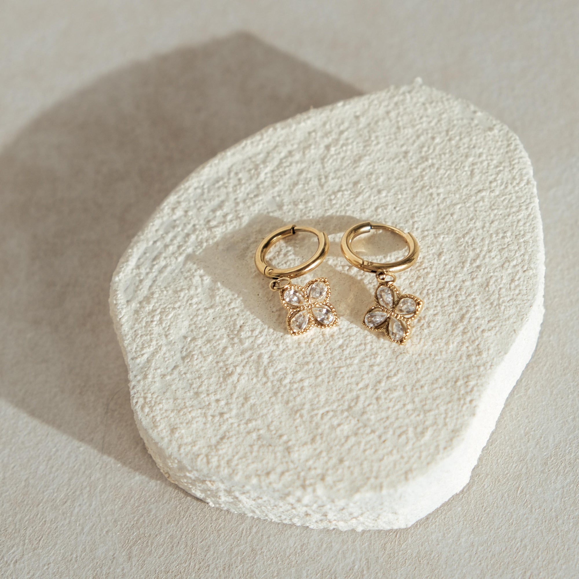 [EARRINGS] Adora Huggies Earring Hoops Stainless Steel - Myella Jewellery