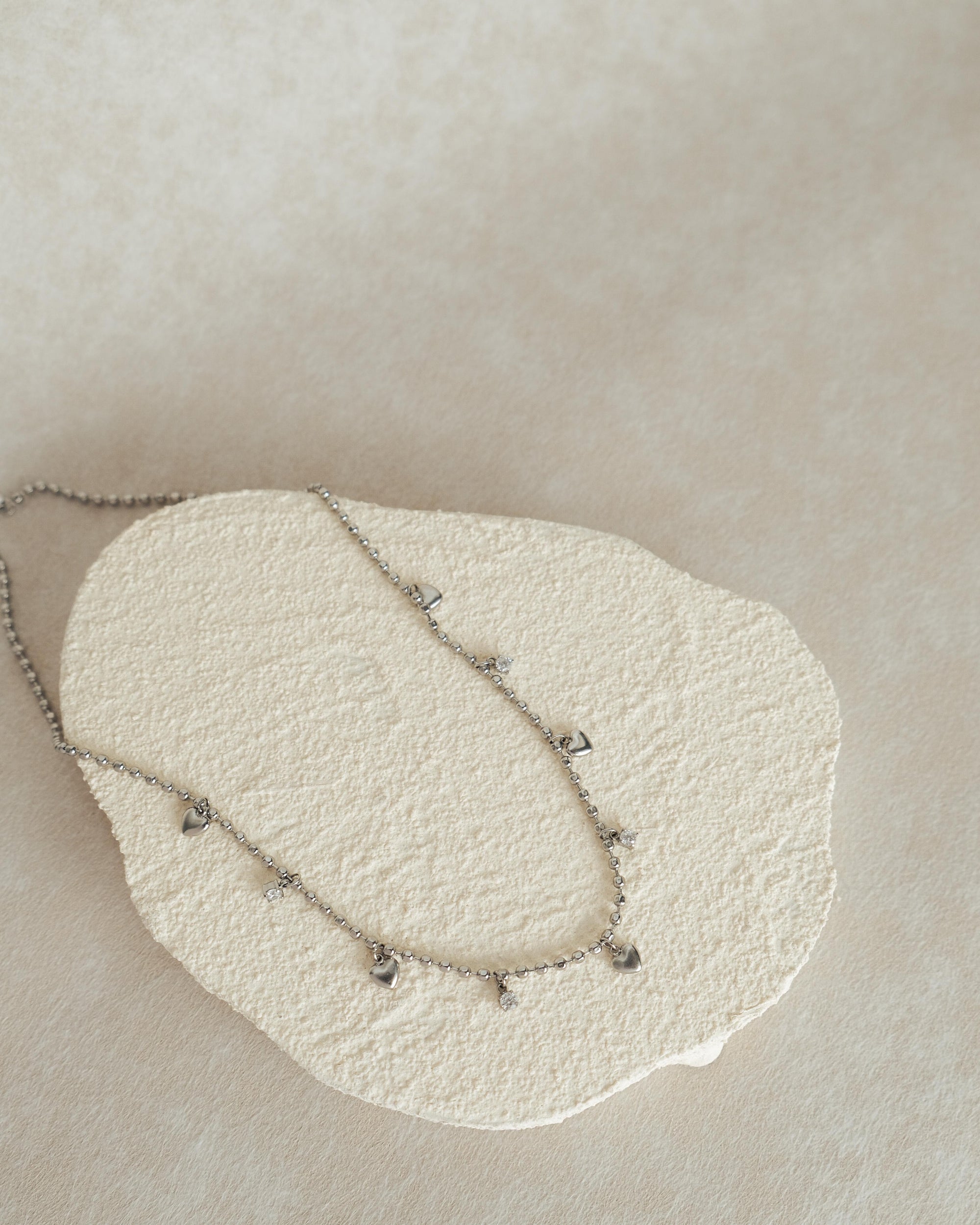 [NECKLACES] Tiana Hearts Necklace Stainless Steel - Myella