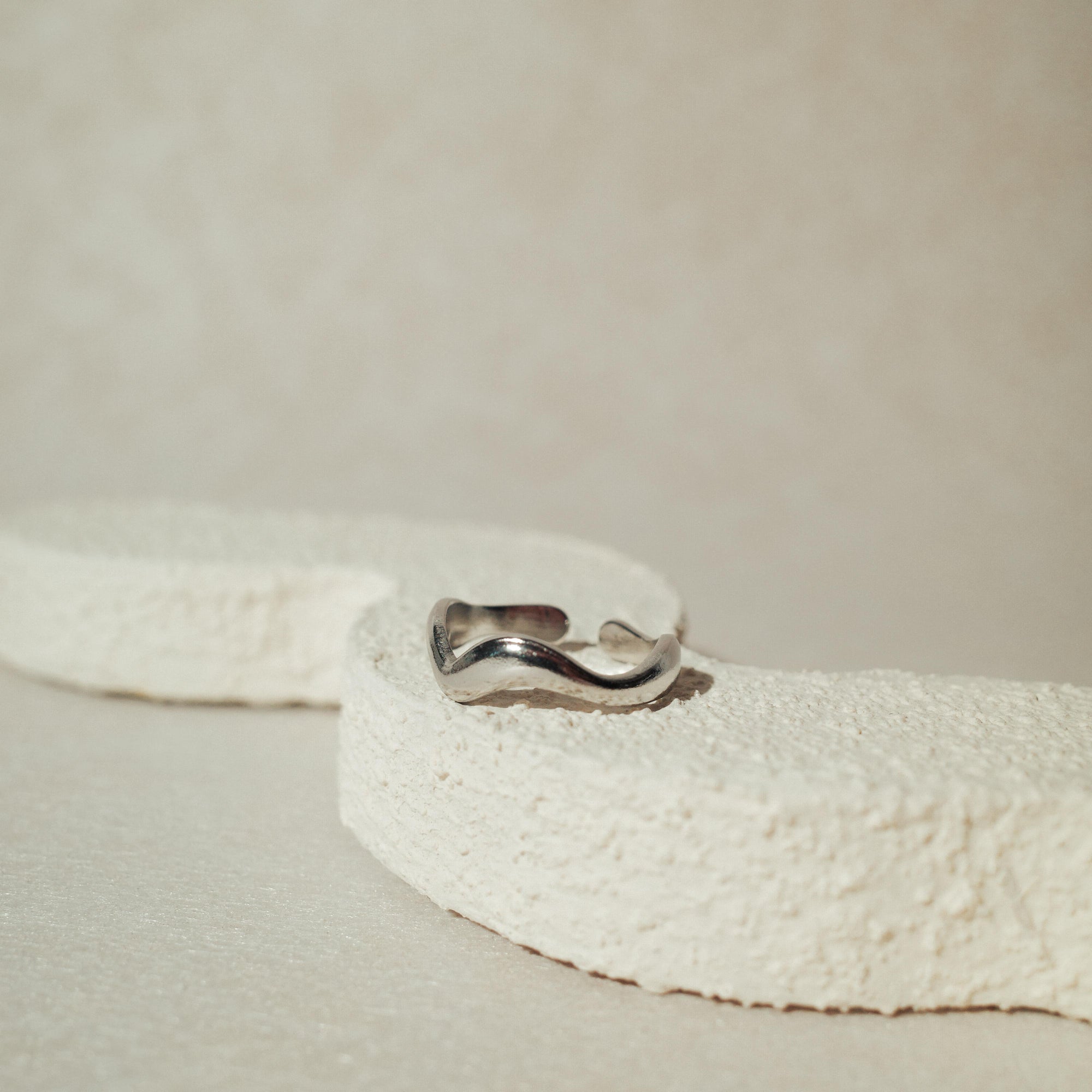 [RINGS] Wave Adjustable Ring Stainless Steel