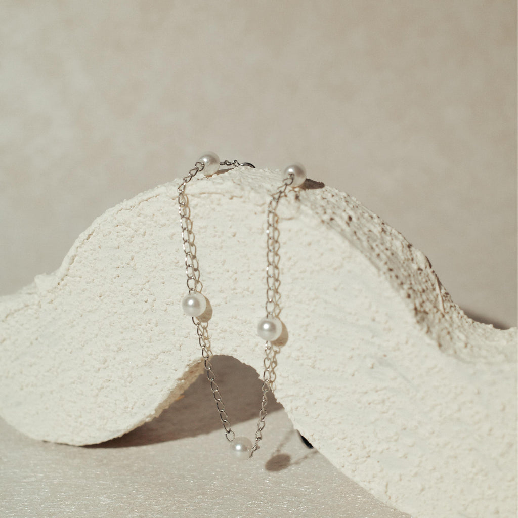 [STACKER] Faux Pearl Stacker SS Bracelet