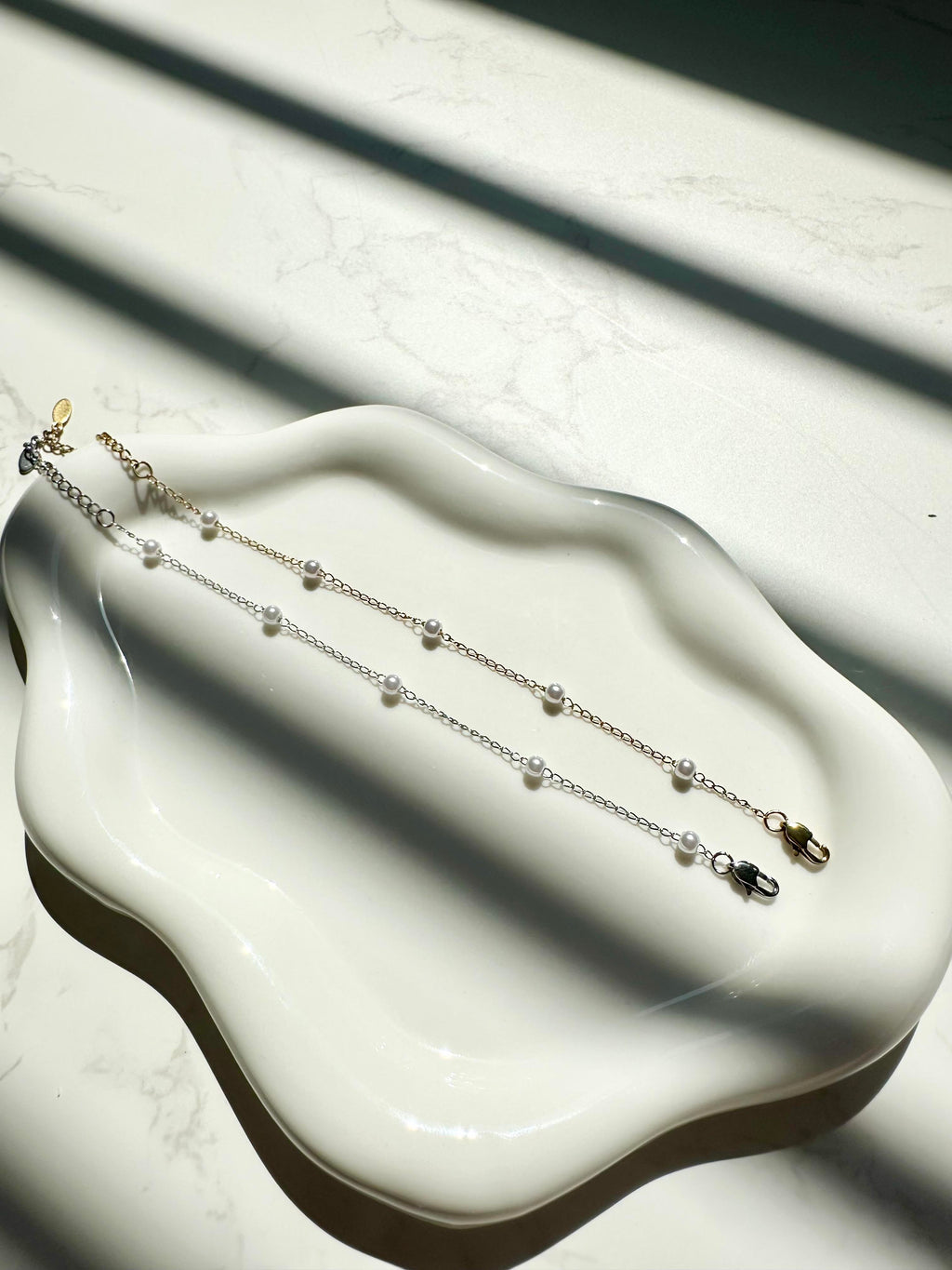 [STACKER] Faux Pearl Stacker SS Bracelet