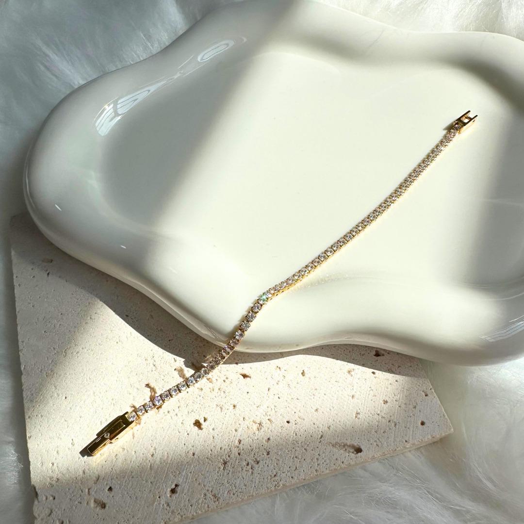 [SIGNATURE] Ella Dainty Stainless Steel Full Tennis Bracelet