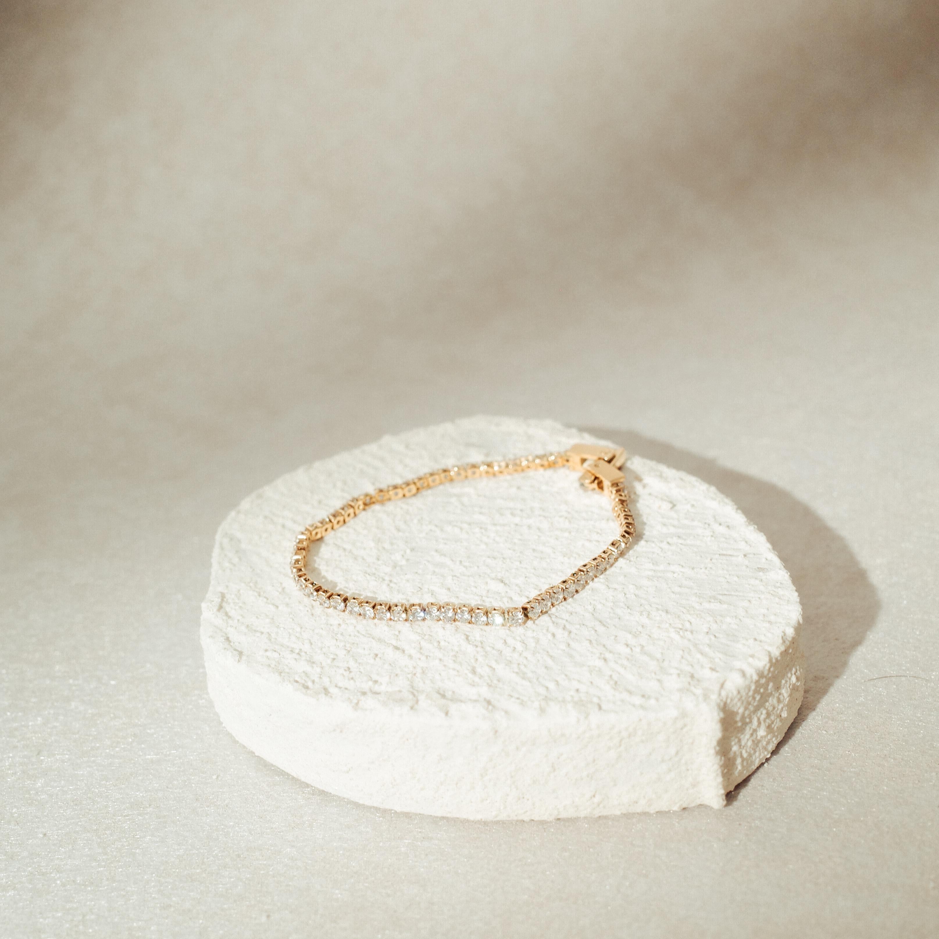 [SIGNATURE] Ella Dainty Stainless Steel Full Tennis Bracelet