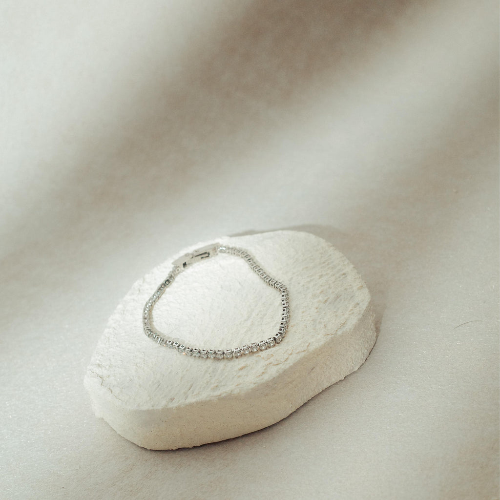 [SIGNATURE] Ella Dainty Stainless Steel Full Tennis Bracelet