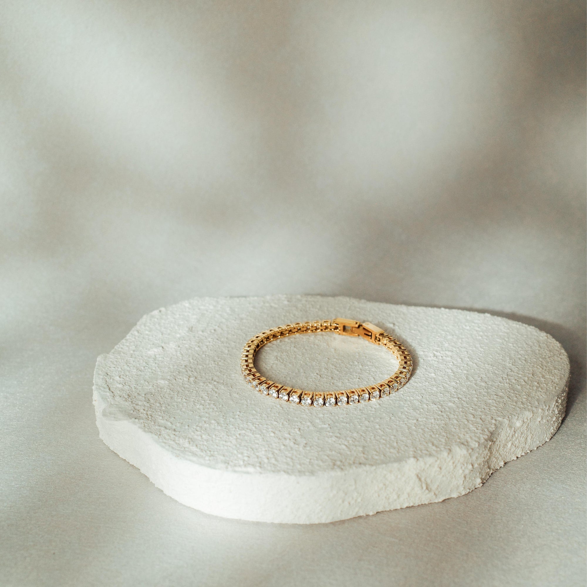 [SIGNATURE] Ella (Bestie) Gold Stainless Steel Tennis Bracelet