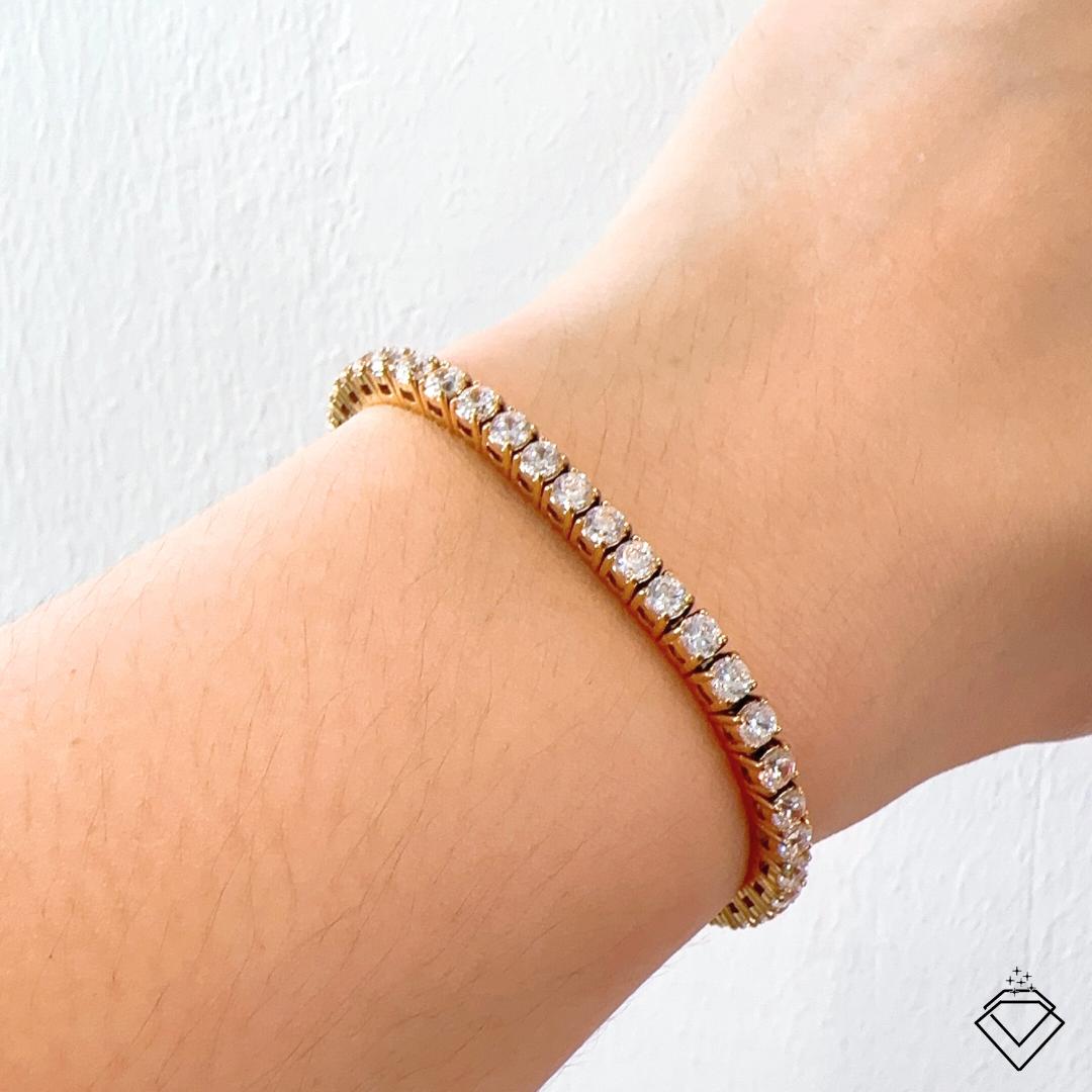 [SIGNATURE] Ella (Bestie) Gold Stainless Steel Tennis Bracelet