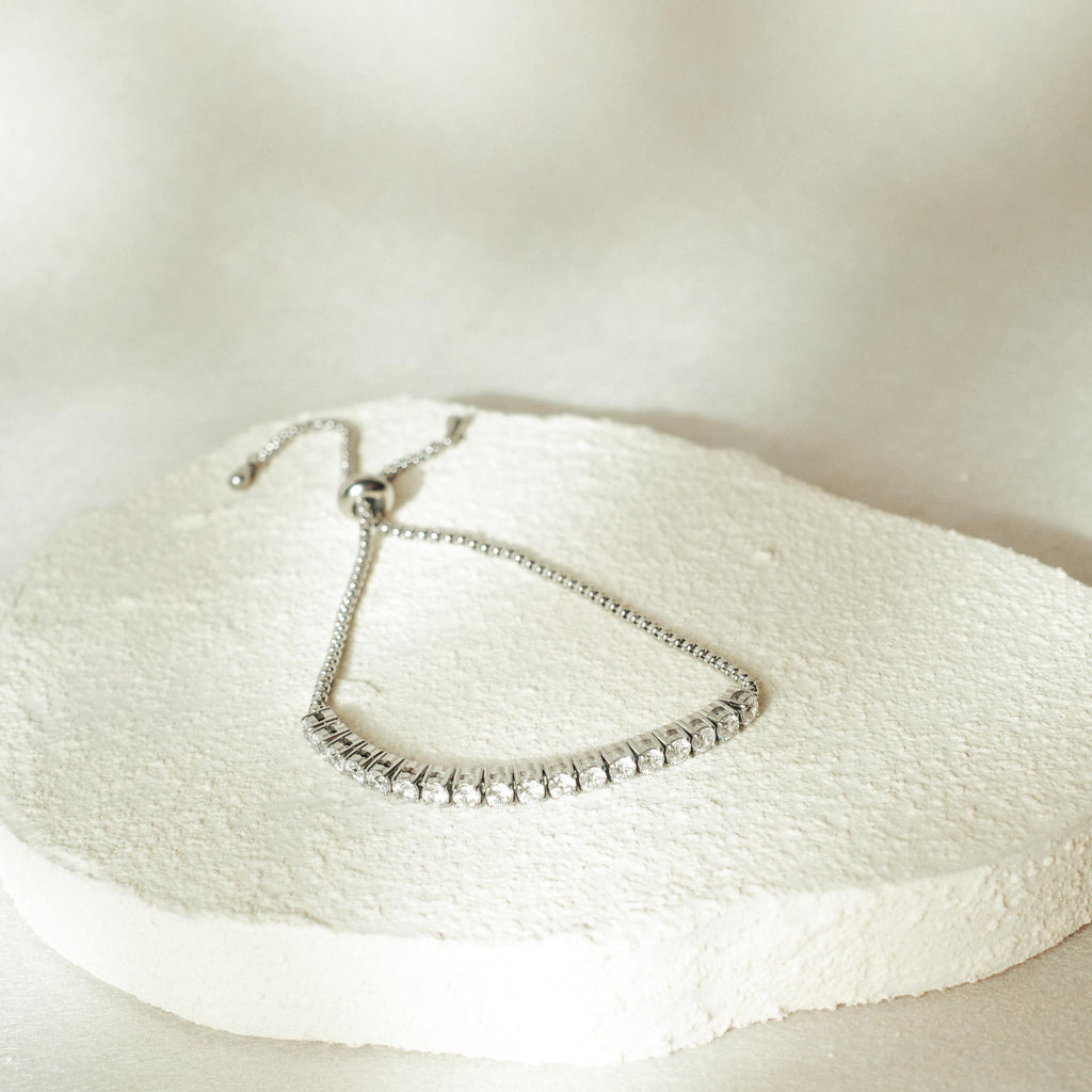 [SIGNATURE] Nala (Dainty) Stainless Steel Half Tennis Bracelet