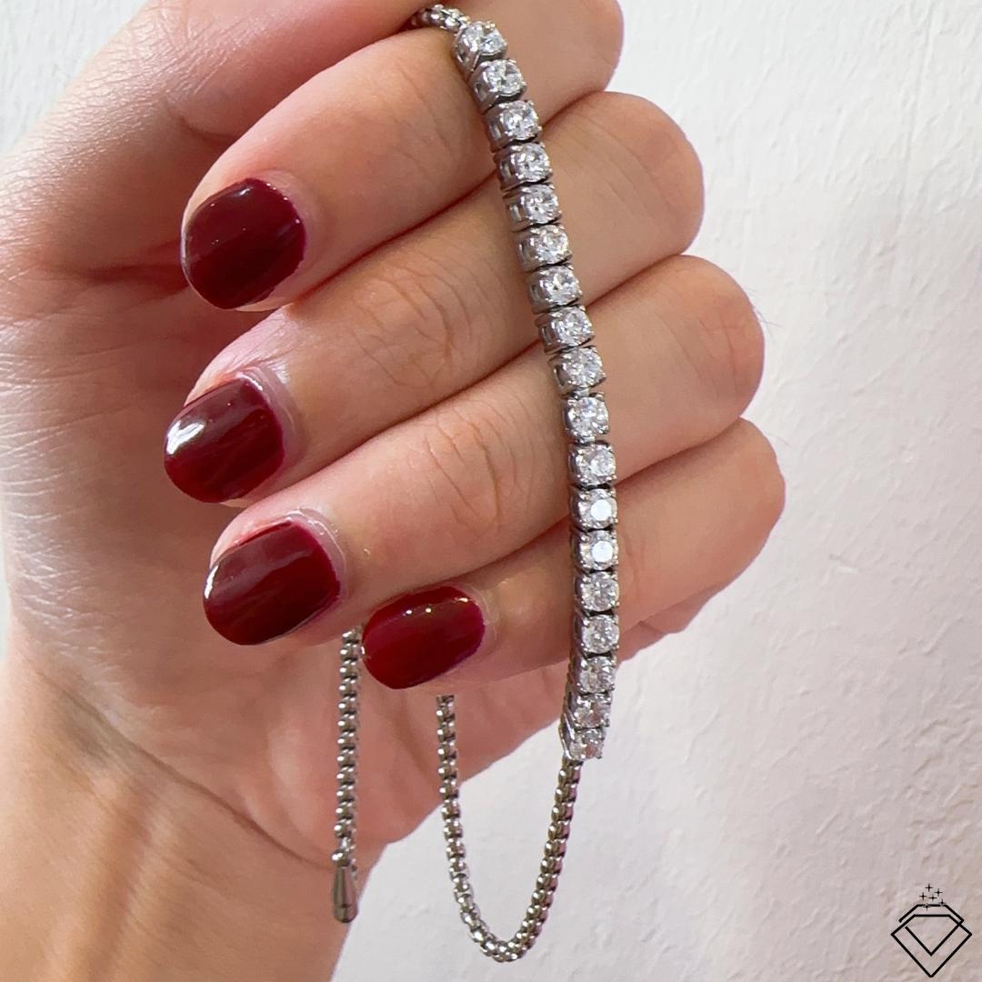 [SIGNATURE] Nala (Dainty) Stainless Steel Half Tennis Bracelet