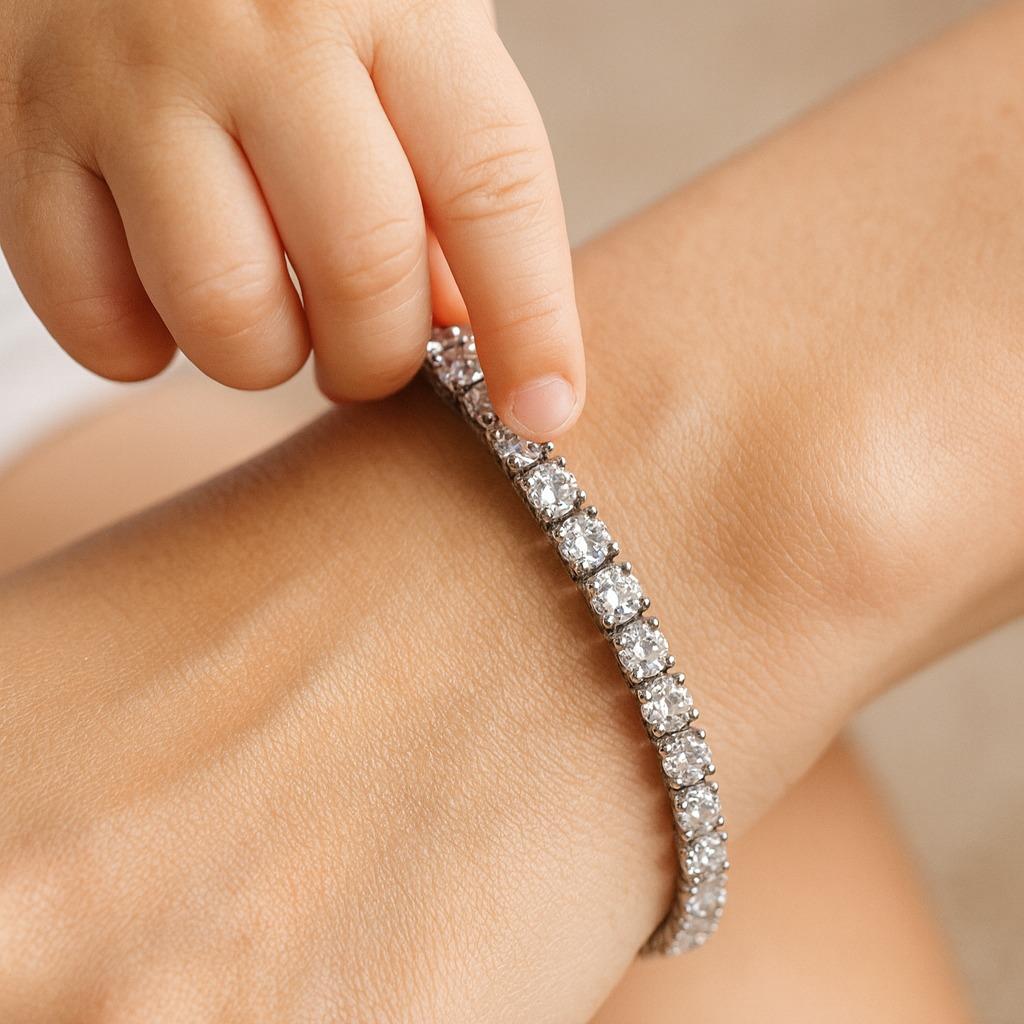 [SIGNATURE] Ella (Bestie) Silver Stainless Steel Tennis Bracelet