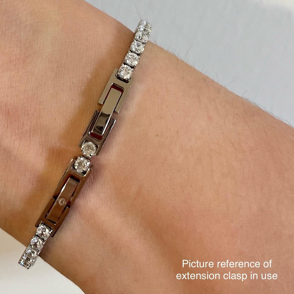 [SIGNATURE] Ella (Bestie) Silver Stainless Steel Tennis Bracelet