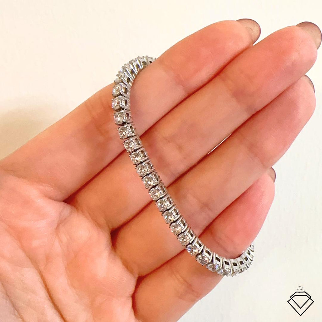 [SIGNATURE] Ella (Bestie) Silver Stainless Steel Tennis Bracelet