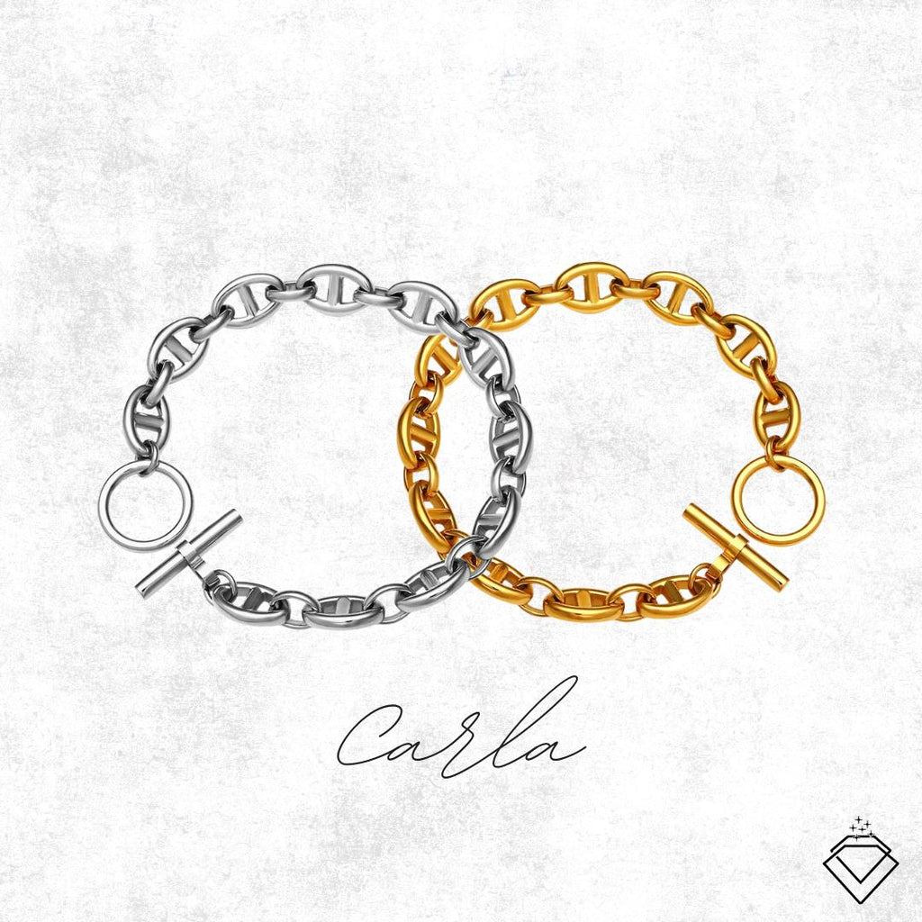 [ACCENT] Carla Stainless Steel Statement Bracelet