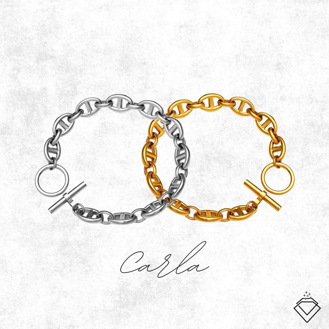 [ACCENT] Carla Stainless Steel Statement Bracelet