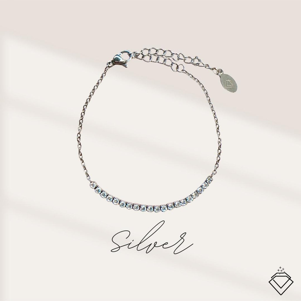 [SIGNATURE] Hope Dainty Stainless Steel Half Tennis Bracelet