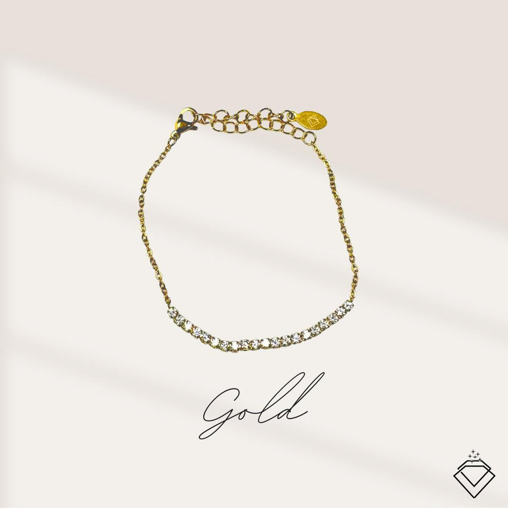 [SIGNATURE] Hope Dainty Stainless Steel Half Tennis Bracelet