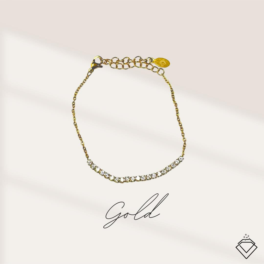 [SIGNATURE] Hope Dainty Stainless Steel Half Tennis Bracelet