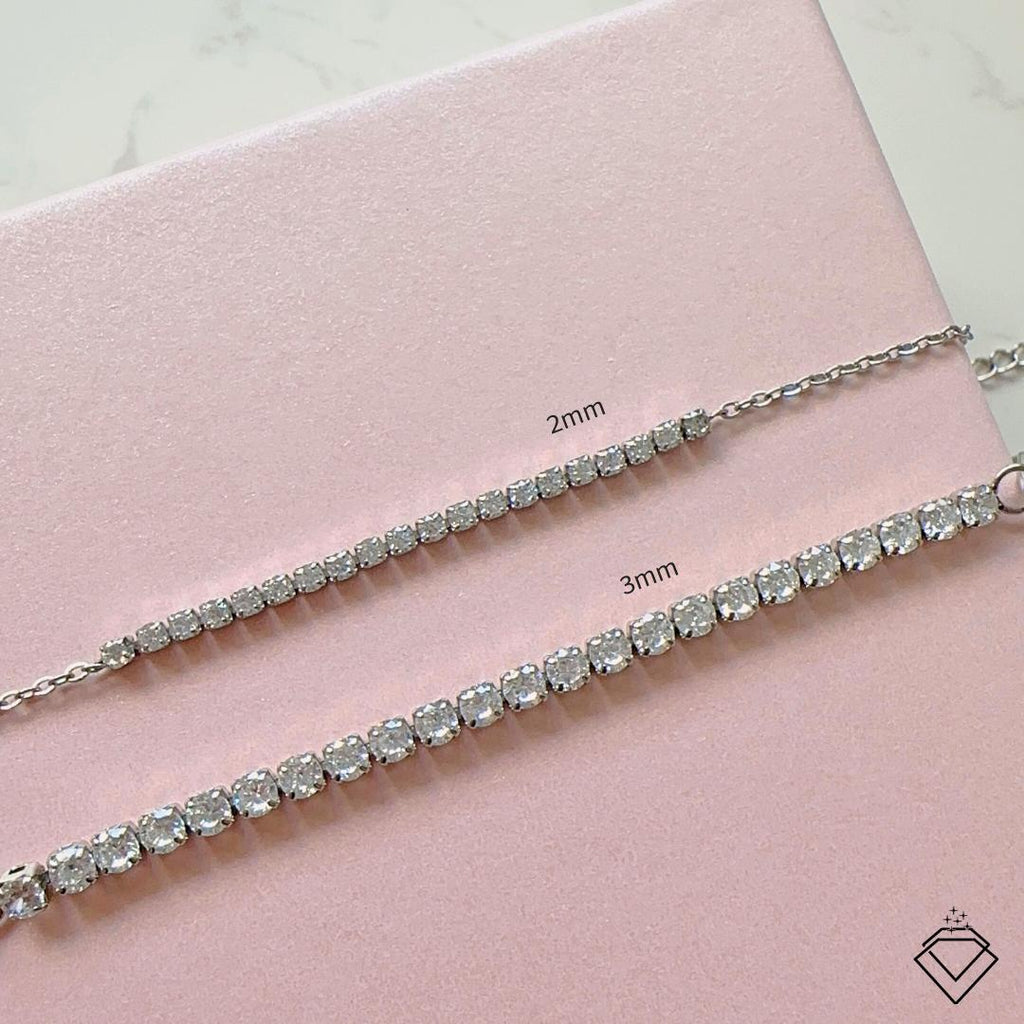[SIGNATURE] Hope Dainty Stainless Steel Half Tennis Bracelet