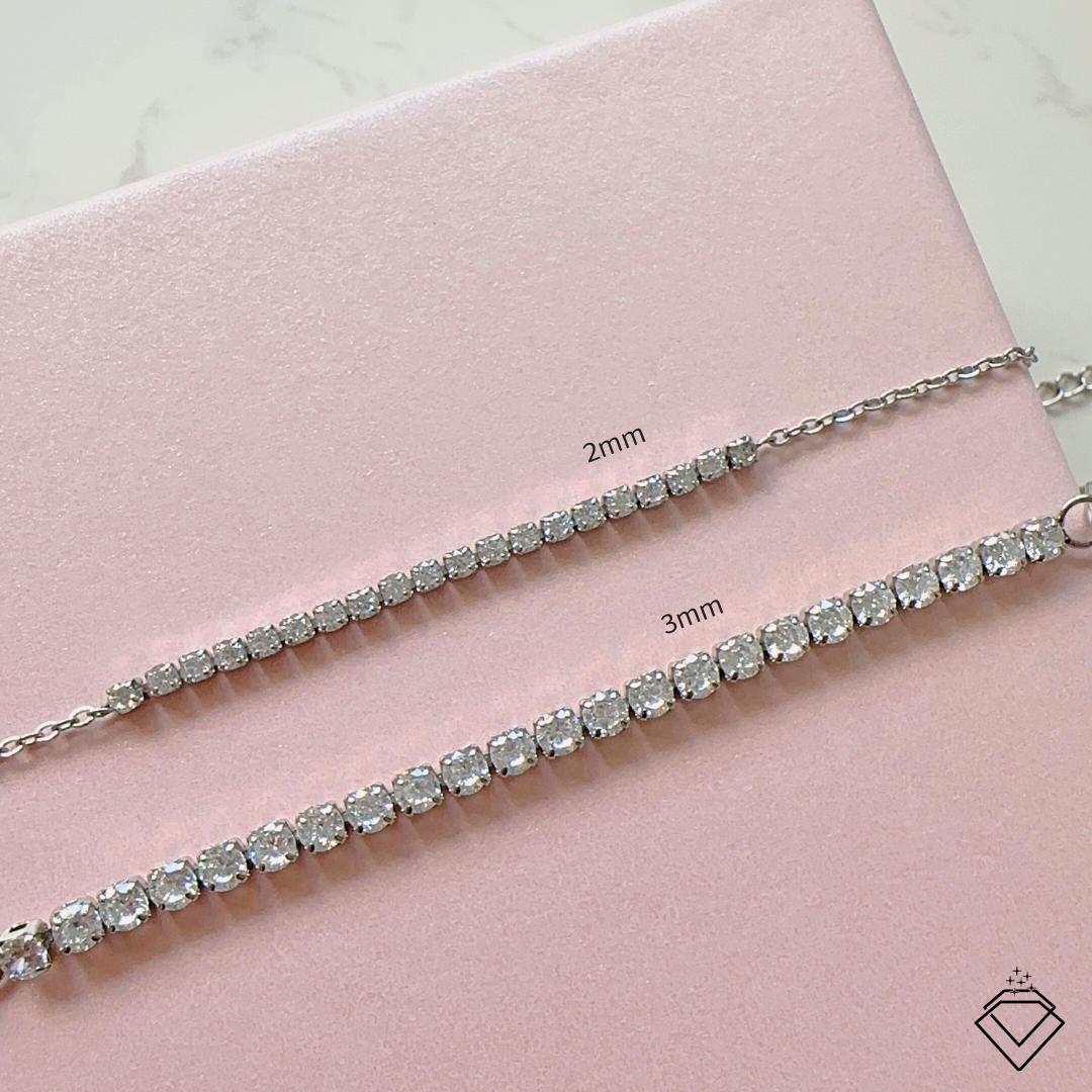 [SIGNATURE] Hope Dainty Stainless Steel Half Tennis Bracelet