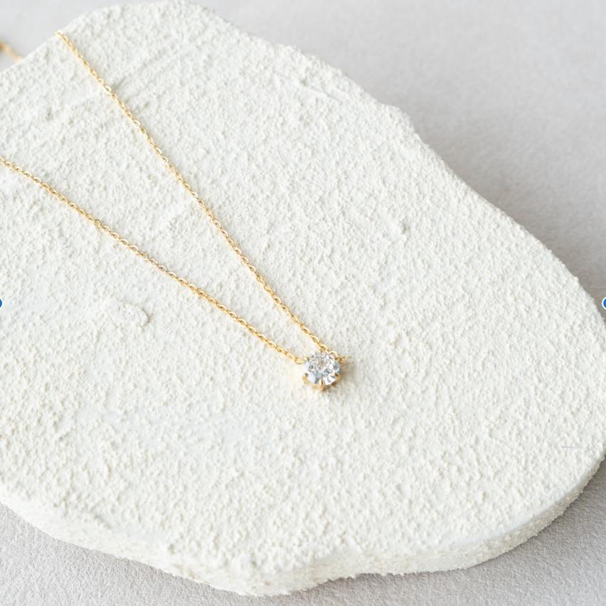 [NECKLACES] Miya Round Diamond Stainless Steel Necklace - Myella Jewellery