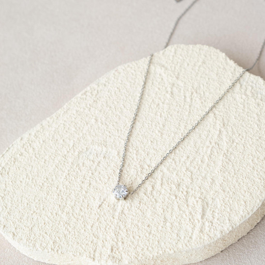 [NECKLACES] Miya Round Diamond Stainless Steel Necklace - Myella Jewellery