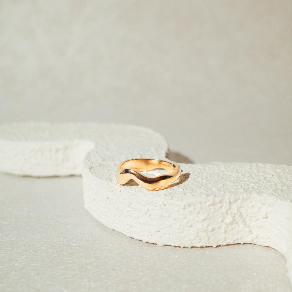 [RINGS] Wave Adjustable Ring Stainless Steel