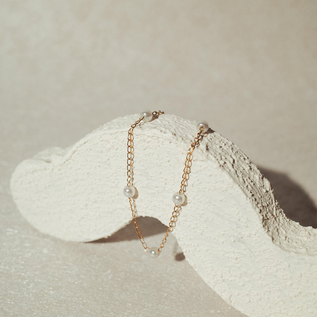 [STACKER] Faux Pearl Stacker SS Bracelet