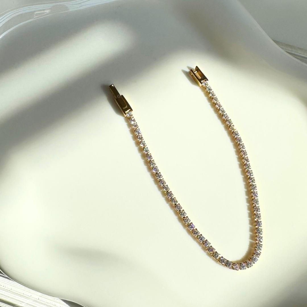 [SIGNATURE] Ella Dainty Stainless Steel Full Tennis Bracelet