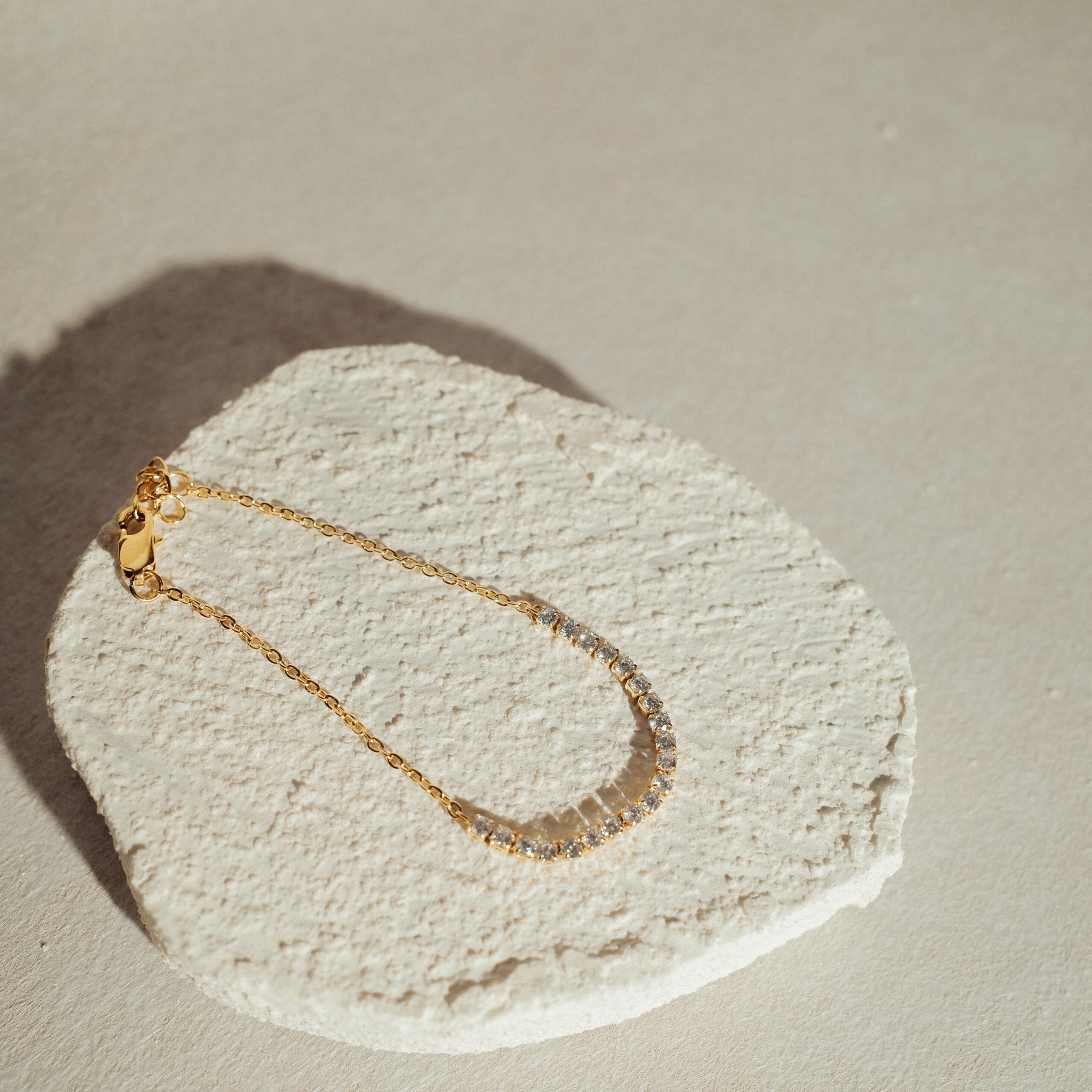 [SIGNATURE] Hope Dainty Stainless Steel Half Tennis Bracelet